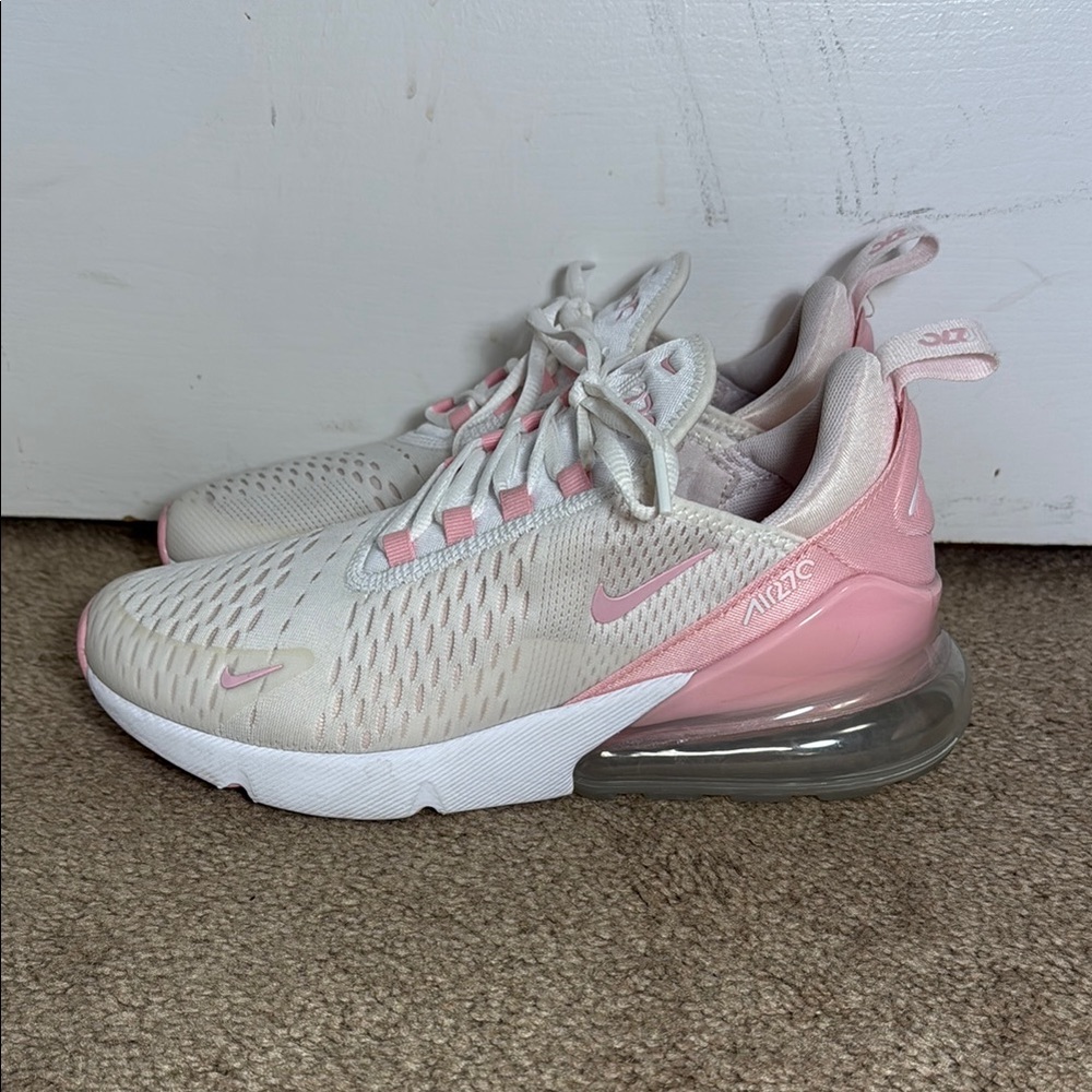 Nike Air Max 270 Pink and White Sneakers